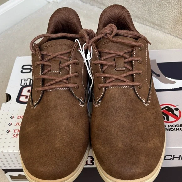 NWT/NIB Skechers Men’s Brown Hands Free Swift Fit Casual Shoes - Picture 2 of 7